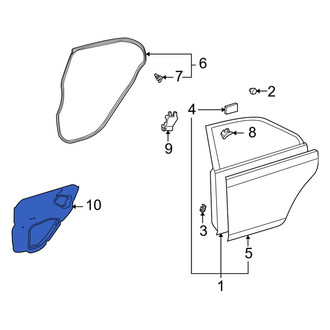 Toyota OE - Rear Right Door Water Deflector
