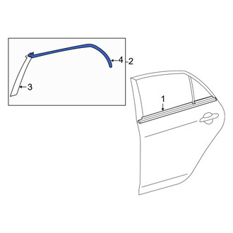 Toyota OE - Rear Left Black Out Tape