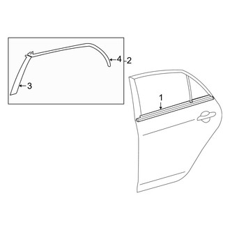 Toyota OE - Rear Left Black Out Tape