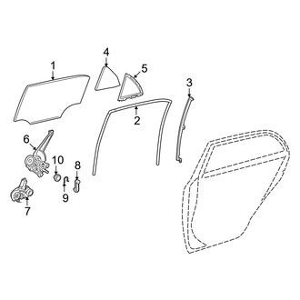 Toyota OE - Rear Door - Glass & Hardware