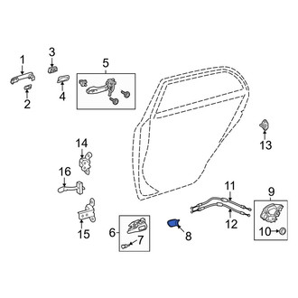 Toyota OE - Front Right Interior Door Handle Trim