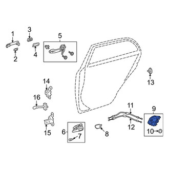 Toyota OE - Front Right Door Latch Assembly