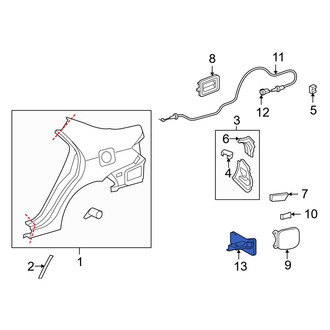 Toyota OE - Rear Left Mud Guard