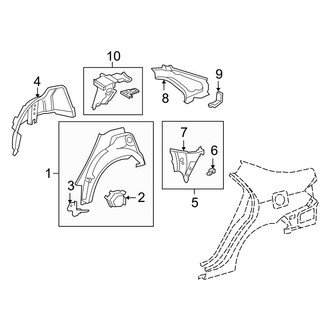 Toyota OE - Left Body C-Pillar Reinforcement