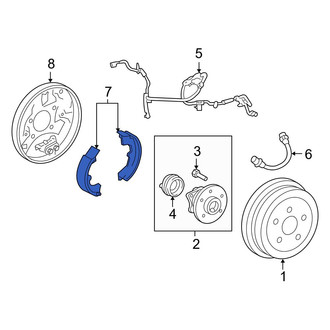 Toyota OE - Rear Drum Brake Shoe