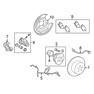 Toyota OE - Rear Suspension - Brake Components (Disc Brakes)