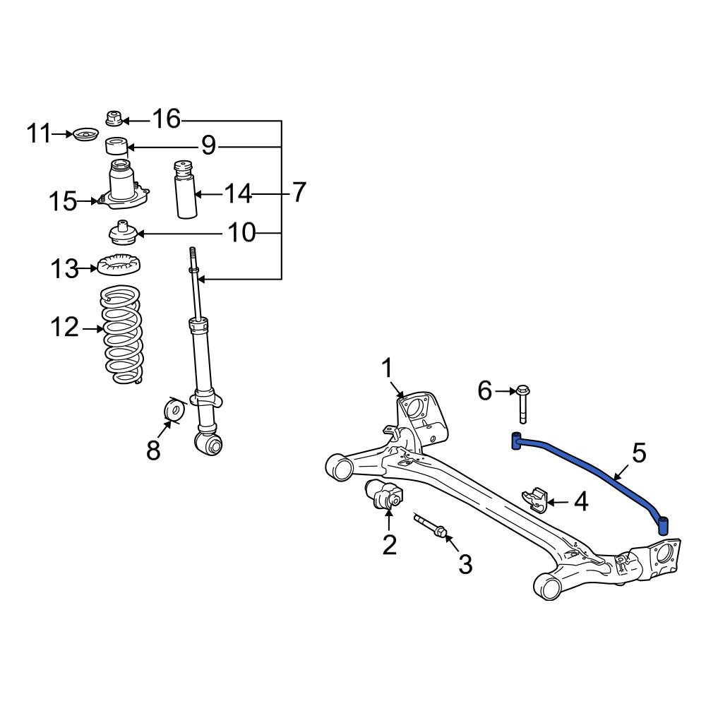 Toyota OE 4881202240 - Rear Suspension Stabilizer Bar