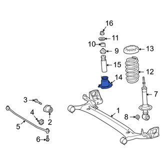 Toyota OE - Rear Left Suspension Strut Mount