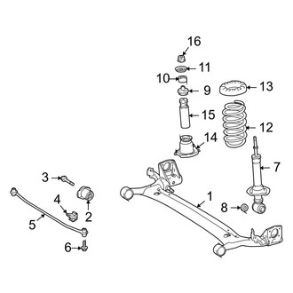 Toyota OE - Rear Suspension - Suspension Components (USA Built), (1.8L)