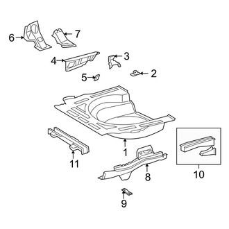 Toyota OE - Rear Body & Floor - Floor & Rails (USA Built)