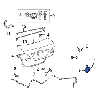 Toyota OE - Rear Deck Lid Latch