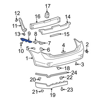 Toyota OE - Rear Left Bumper Guide