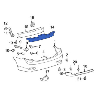 Toyota OE - Rear Bumper Impact Absorber