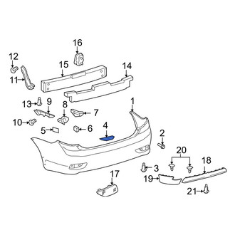 Toyota OE - Rear Bumper Protection Pad