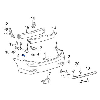 Toyota OE - Rear Bumper Cover Insulator