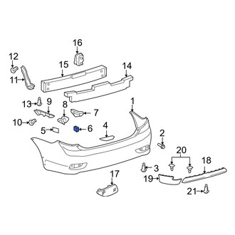 Toyota OE - Rear Bumper Cover Insulator