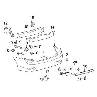 Toyota OE - Rear Bumper - Bumper & Components