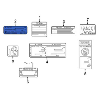 Toyota OE - A/C System Information Label