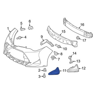Toyota OE - Front Left Bumper Cover Spacer Panel