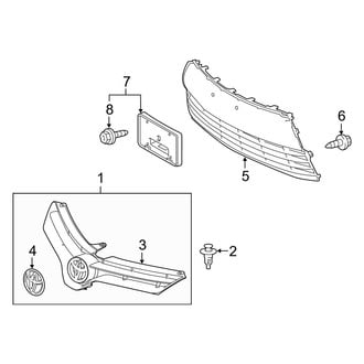 Toyota OE - Grille & Components (W/O Sport Bumper)