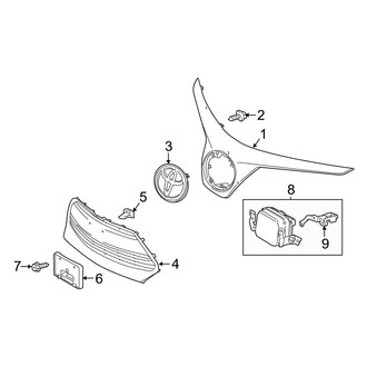 Toyota OE - Grille & Components (W/O Sport Bumper)