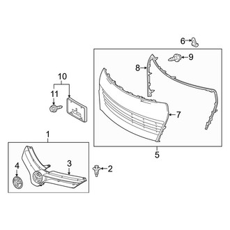 Toyota OE - Grille & Components (With Sport Bumper)
