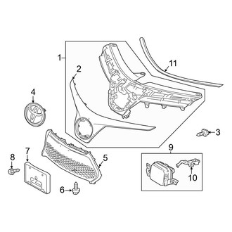 Toyota OE - Grille & Components (With Sport Bumper)
