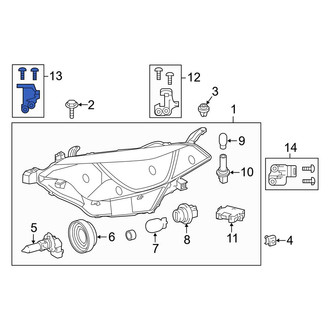 Toyota OE - Front Right Upper Inner Headlight Restoration Kit