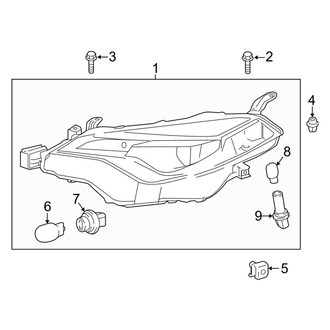 Toyota OE - Front Lamps - Headlamp Components