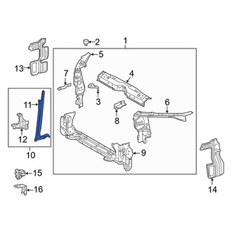 Toyota OE - Front Lower Hood Latch Support