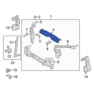 Toyota OE - Front Upper Radiator Support Tie Bar