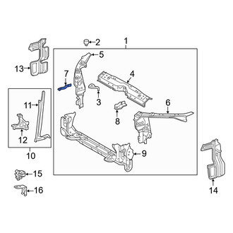Toyota OE - Front Right Radiator Support Side Panel Bracket