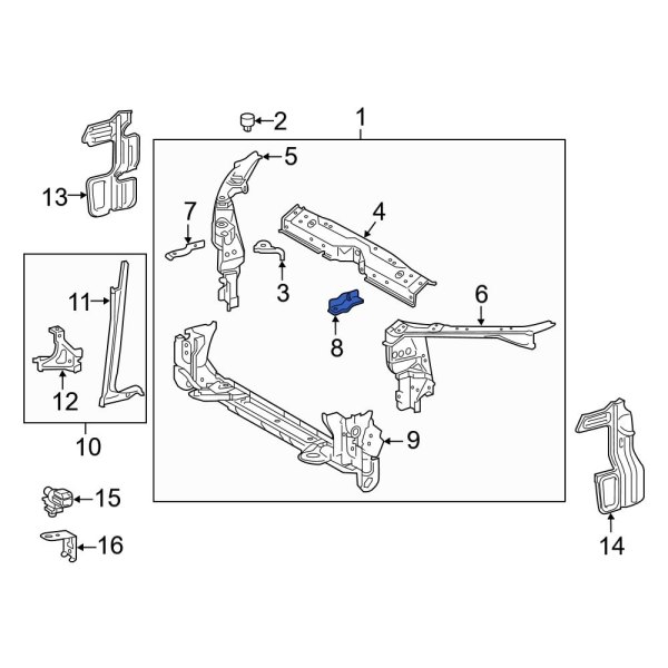 Radiator Support Side Panel Bracket