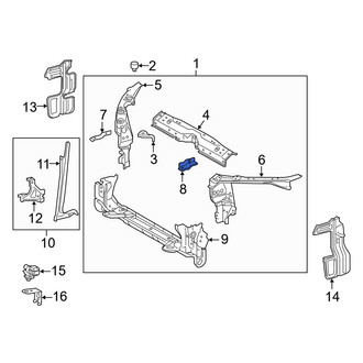 Toyota OE - Front Left Radiator Support Side Panel Bracket