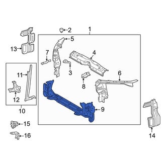 Toyota OE - Front Lower Radiator Support Tie Bar
