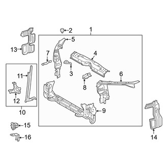 Toyota OE - Radiator Support