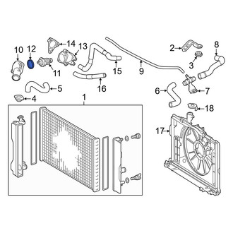 Toyota OE - Engine Coolant Thermostat Housing Gasket