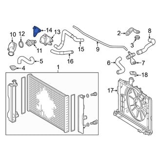 Toyota OE - Engine Coolant Thermostat Housing Gasket