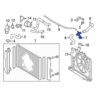 Toyota OE - Engine Coolant Pipe