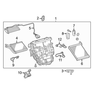 Toyota OE - Air Conditioner & Heater - Evaporator & Heater Components (W/O Climate Control)