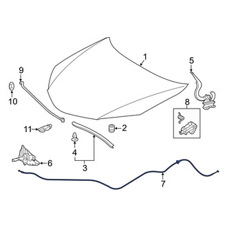 Toyota OE - Front Hood Release Cable
