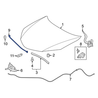 Toyota OE - Front Hood & Trunk Prop Rod