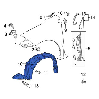 Toyota OE - Front Left Fender Splash Shield