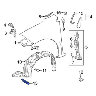 Toyota OE - Front Right Fender Liner Extension