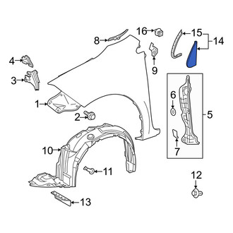 Toyota OE - Front Right Fender Filler Panel
