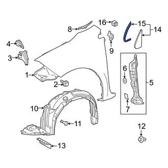 Toyota OE - Right Fender Filler Panel Seal