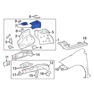 Toyota OE - Front Right Fender Apron Reinforcement
