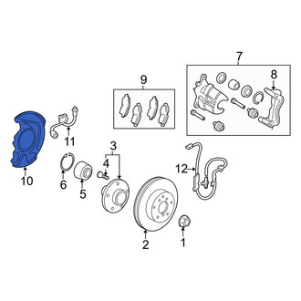 Toyota OE - Front Right Brake Dust Shield