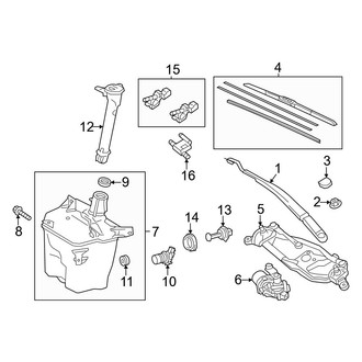 Toyota OE - Windshield - Wiper & Washer Components