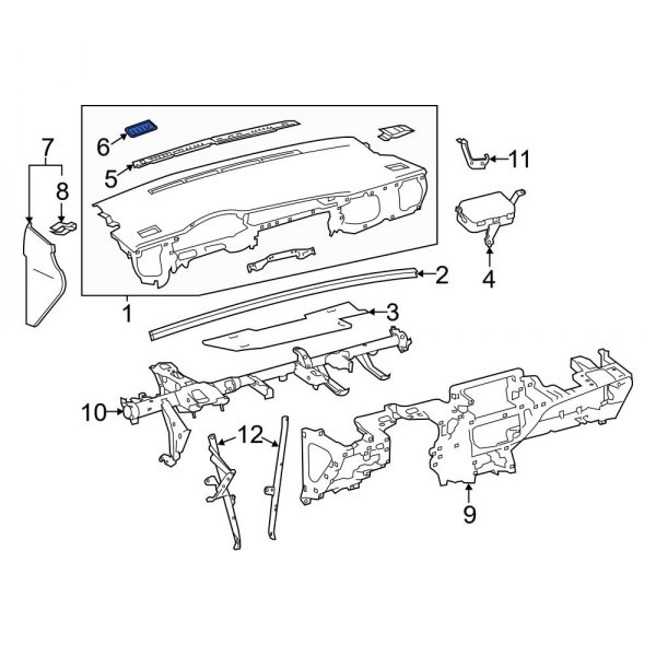 Toyota OE 5596102150C0 - Front Left Windshield Defroster Nozzle